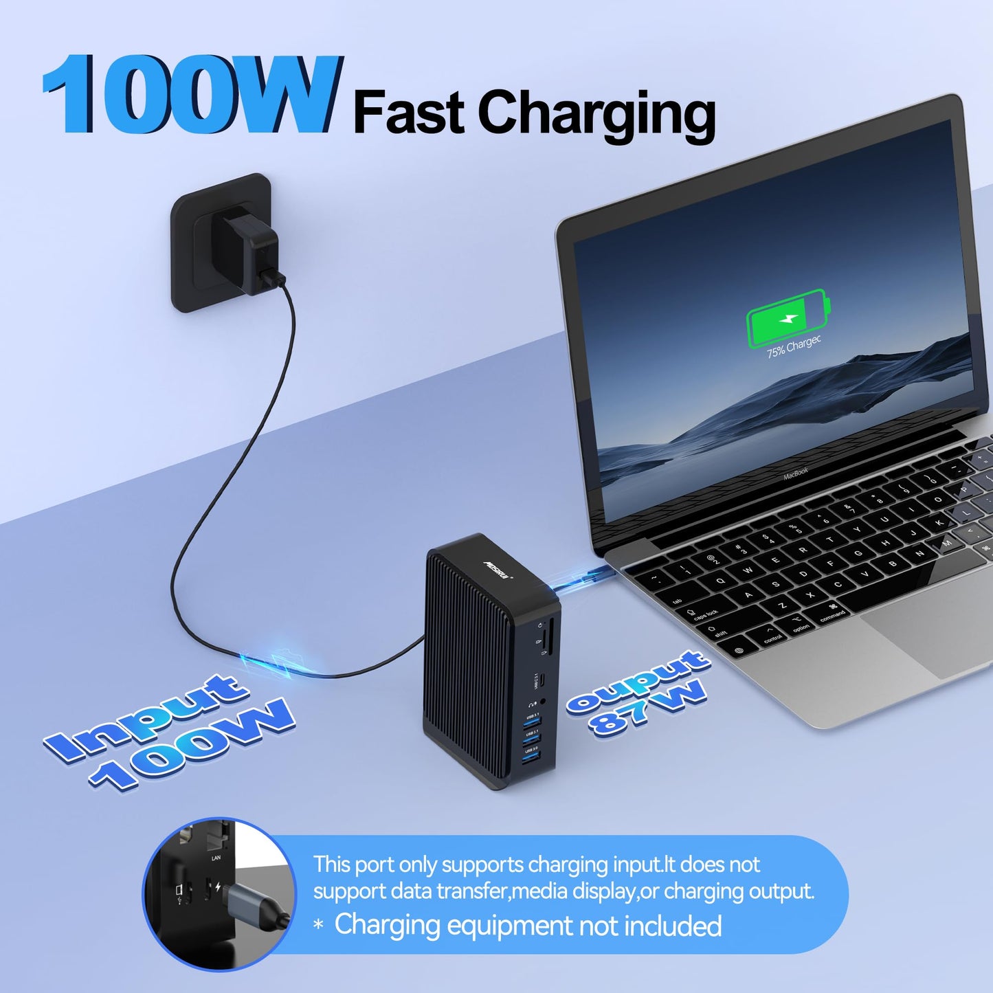 16-in-1 Laptop USB C Docking Station Triple Monitor