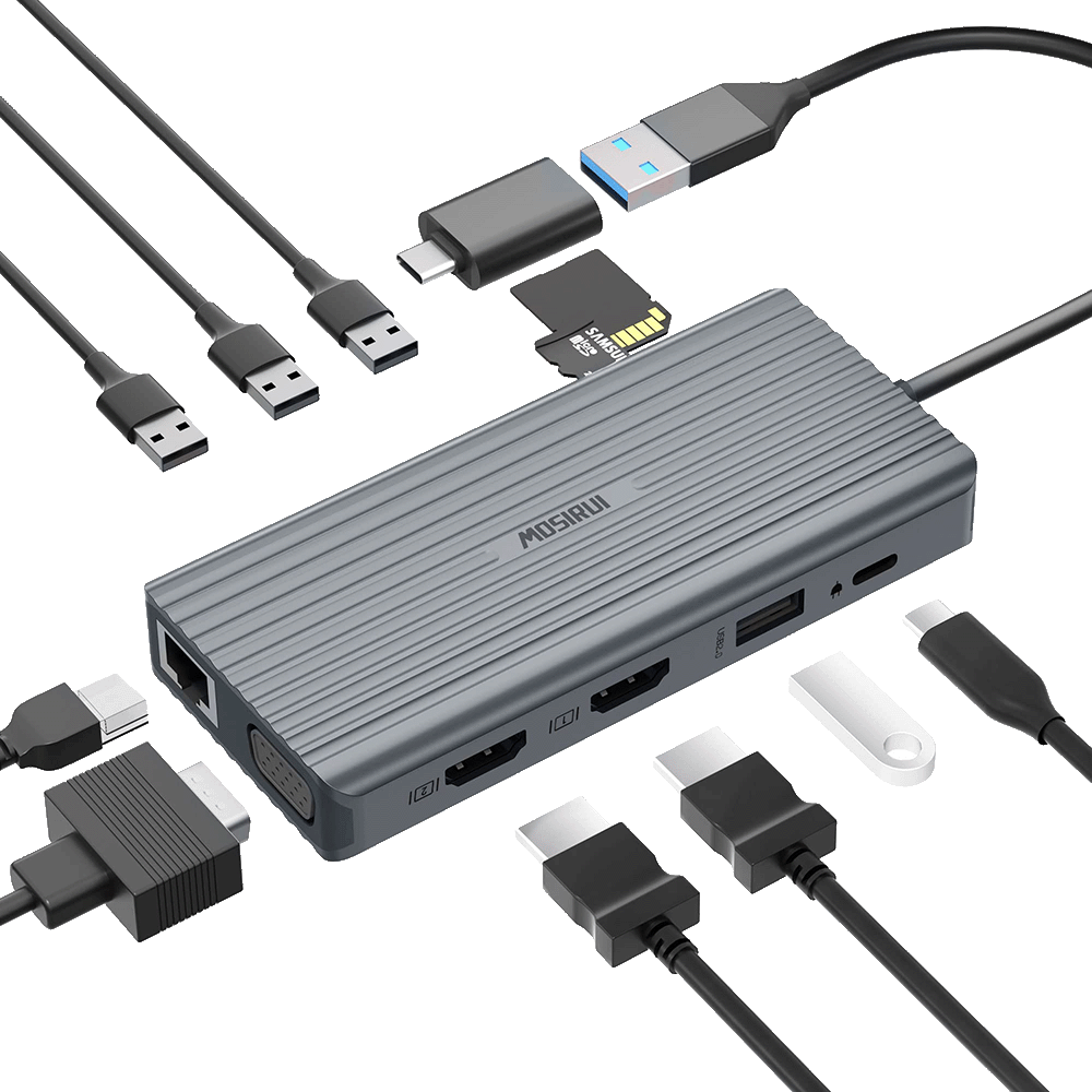 12-IN-1 Triple Display Docking station